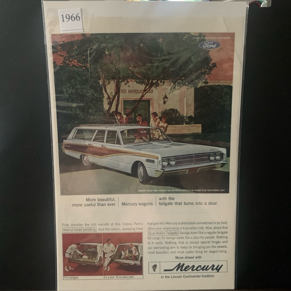 Vintage 1966 Mercury Colony Park Wagon More Beautiful Ad Advertisement